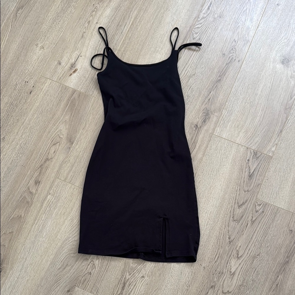 Elegant Black Spaghetti Strap Dress